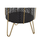 Set di vasi da fiori DKD Home Decor Nero Dorato Metallo Loft 36 x 36 x 58 cm - Augustea Shop