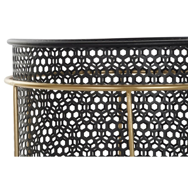 Set di vasi da fiori DKD Home Decor Nero Dorato Metallo Loft 36 x 36 x 58 cm - Augustea Shop