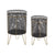 Set di vasi da fiori DKD Home Decor Nero Dorato Metallo Loft 36 x 36 x 58 cm - Augustea Shop