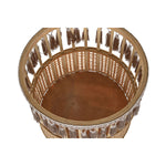 Set di vasi da fiori DKD Home Decor 35 x 35 x 68 cm 31 x 31 x 68 cm Naturale Nero Metallo Marrone Bambù 32 x 32 x 68 cm - Augustea Shop
