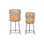 Set di vasi da fiori DKD Home Decor 35 x 35 x 68 cm 31 x 31 x 68 cm Naturale Nero Metallo Marrone Bambù 32 x 32 x 68 cm - Augustea Shop