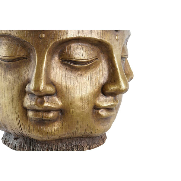 Vaso DKD Home Decor Dorato Legno Magnesio Rotondo Buddha Orientale 34 x 34 x 30 cm 30 x 34 x 30 cm - Augustea Shop