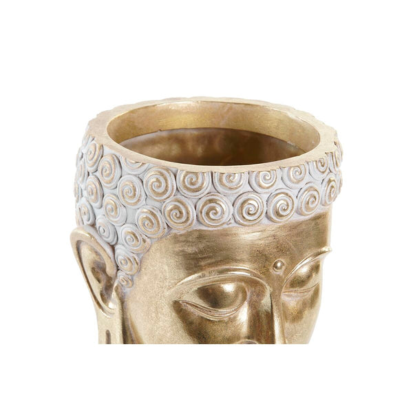 Vaso DKD Home Decor 17,5 x 17,5 x 21 cm Dorato Buddha Resina - Augustea Shop