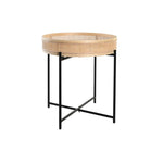 Vaso DKD Home Decor Naturale Nero Metallo Rattan Scandinavo (43 x 43 x 46 cm) - Augustea Shop