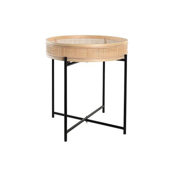 Vaso DKD Home Decor Naturale Nero Metallo Rattan Scandinavo (43 x 43 x 46 cm) - Augustea Shop