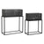 Set di vasi da fiori DKD Home Decor 60 x 22 x 70 cm Nero Metallo - Augustea Shop