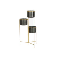 Vaso DKD Home Decor 30 x 21 x 80 cm Nero Dorato Metallo - Augustea Shop