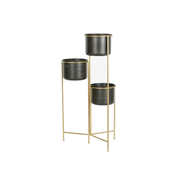 Vaso DKD Home Decor 30 x 21 x 80 cm Nero Dorato Metallo - Augustea Shop
