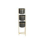Vaso DKD Home Decor 30 x 21 x 80 cm Nero Dorato Metallo - Augustea Shop