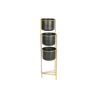 Vaso DKD Home Decor 30 x 21 x 80 cm Nero Dorato Metallo - Augustea Shop