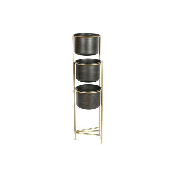 Vaso DKD Home Decor 30 x 21 x 80 cm Nero Dorato Metallo - Augustea Shop