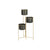 Vaso DKD Home Decor 30 x 21 x 80 cm Nero Dorato Metallo - Augustea Shop