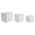 Set di vasi da fiori DKD Home Decor Fogli Dorato Metallo 15 x 15 x 15 cm Bianco Tropicale Foglia della pianta - Augustea Shop