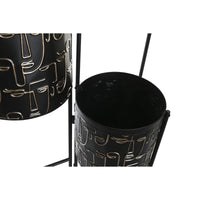 Vaso DKD Home Decor Nero Dorato Metallo Viso 22 x 22 x 93 cm - Augustea Shop