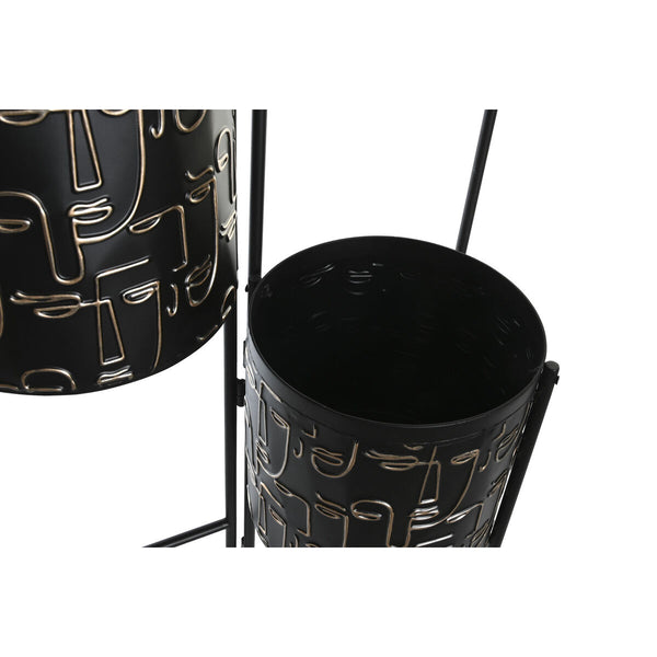 Vaso DKD Home Decor Nero Dorato Metallo Viso 22 x 22 x 93 cm - Augustea Shop