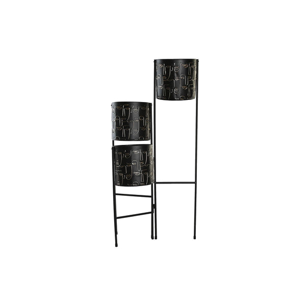Vaso DKD Home Decor Nero Dorato Metallo Viso 22 x 22 x 93 cm - Augustea Shop