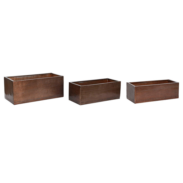 Set di vasi da fiori Home ESPRIT Dorato Alluminio 100 x 43 x 40 cm - Augustea Shop