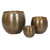 Set di Vasi Home ESPRIT Dorato Alluminio 47 x 47 x 40,5 cm - Augustea Shop