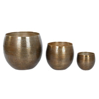 Set di Vasi Home ESPRIT Dorato Alluminio 47 x 47 x 40,5 cm - Augustea Shop