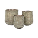 Set di vasi da fiori Home ESPRIT Verde Alluminio 44 x 44 x 46 cm - Augustea Shop