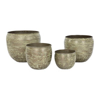 Set di vasi da fiori Home ESPRIT Verde Alluminio 39 x 39 x 33 cm - Augustea Shop