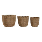 Set di vasi da fiori Home ESPRIT Marrone Fibra Tropicale 31 x 31 x 24 cm - Augustea Shop