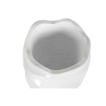 Vaso Home ESPRIT Bianco Fibra di Vetro Fibra Onde Moderno 38 x 38 x 81 cm
