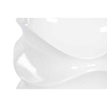 Vaso Home ESPRIT Bianco Fibra di Vetro Fibra Onde Moderno 38 x 38 x 81 cm