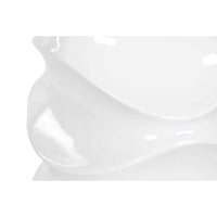 Vaso Home ESPRIT Bianco Fibra di Vetro Fibra Onde Moderno 38 x 38 x 81 cm