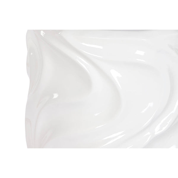 Vaso Home ESPRIT Bianco Fibra di Vetro Onde 35 x 35 x 71 cm - Augustea Shop