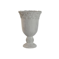 Vaso Home ESPRIT Bianco Cemento Romantico Consumato 31 x 31 x 49 cm - Augustea Shop