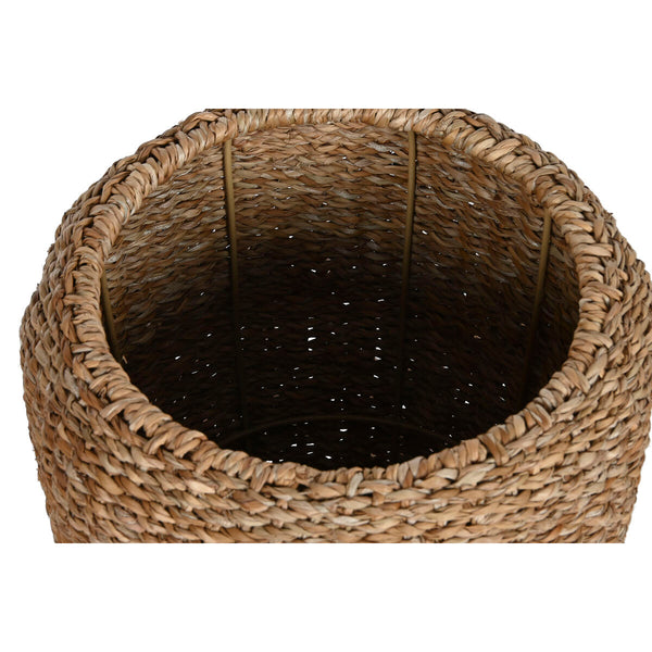 Set di vasi da fiori Home ESPRIT Naturale Metallo Fibra naturale Bali 43 x 43 x 70 cm (3 Pezzi) - Augustea Shop