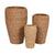 Set di vasi da fiori Home ESPRIT Naturale Metallo Fibra naturale Bali 43 x 43 x 70 cm (3 Pezzi) - Augustea Shop