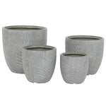 Set di vasi da fiori Home ESPRIT Grigio chiaro Fibra di Vetro Magnesio 44 x 44,5 x 43 cm (4 Unità) - Augustea Shop