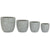 Set di vasi da fiori Home ESPRIT Grigio chiaro Fibra di Vetro Magnesio 44 x 44,5 x 43 cm (4 Unità) - Augustea Shop