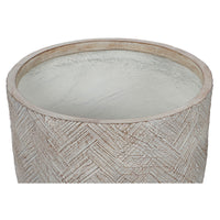 Set di vasi da fiori Home ESPRIT Beige Fibra di Vetro Magnesio 44,5 x 44,5 x 43 cm (3 Unità) - Augustea Shop