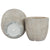 Set di vasi da fiori Home ESPRIT Beige Fibra di Vetro Magnesio 44,5 x 44,5 x 43 cm (3 Unità) - Augustea Shop