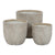 Set di vasi da fiori Home ESPRIT Beige Fibra di Vetro Magnesio 44,5 x 44,5 x 43 cm (3 Unità) - Augustea Shop
