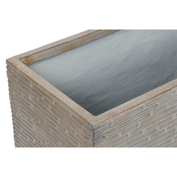Vaso rettangolare da Balcone Home ESPRIT Beige Fibra di Vetro Magnesio 74,5 x 37,5 x 37,5 cm - Augustea Shop