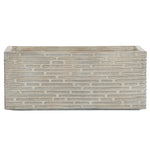 Vaso rettangolare da Balcone Home ESPRIT Beige Fibra di Vetro Magnesio 74,5 x 37,5 x 37,5 cm - Augustea Shop