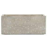 Vaso rettangolare da Balcone Home ESPRIT Beige Fibra di Vetro Magnesio 74,5 x 37,5 x 37,5 cm - Augustea Shop
