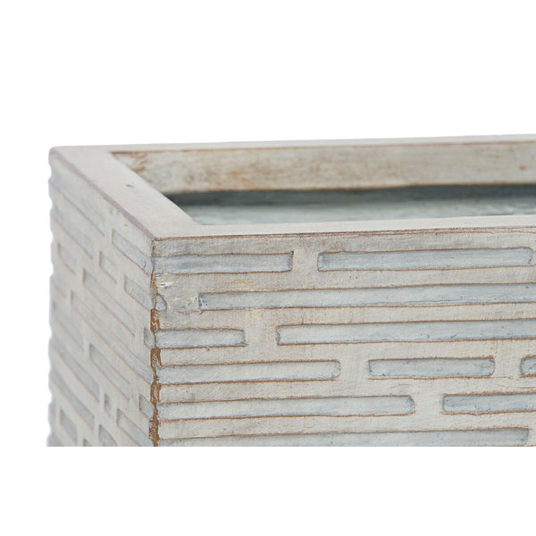 Vaso rettangolare da Balcone Home ESPRIT Beige Fibra di Vetro Magnesio 74,5 x 37,5 x 37,5 cm - Augustea Shop
