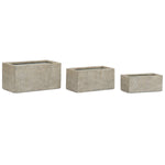 Vaso rettangolare da Balcone Home ESPRIT Beige Fibra di Vetro Magnesio 74,5 x 37,5 x 37,5 cm - Augustea Shop