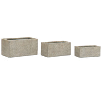 Vaso rettangolare da Balcone Home ESPRIT Beige Fibra di Vetro Magnesio 74,5 x 37,5 x 37,5 cm - Augustea Shop