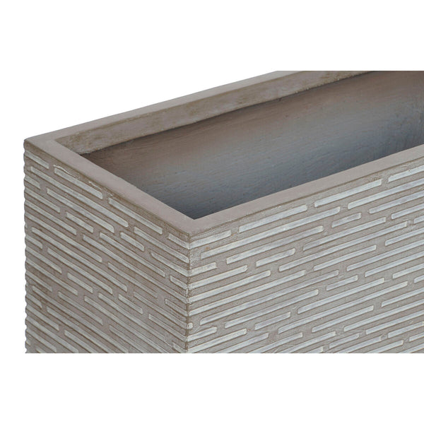 Vaso rettangolare da Balcone Home ESPRIT Beige Magnesio 74,5 x 37,5 x 37,5 cm - Augustea Shop