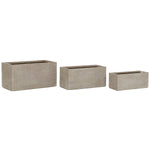 Vaso rettangolare da Balcone Home ESPRIT Beige Magnesio 74,5 x 37,5 x 37,5 cm - Augustea Shop