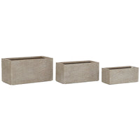 Vaso rettangolare da Balcone Home ESPRIT Beige Magnesio 74,5 x 37,5 x 37,5 cm - Augustea Shop