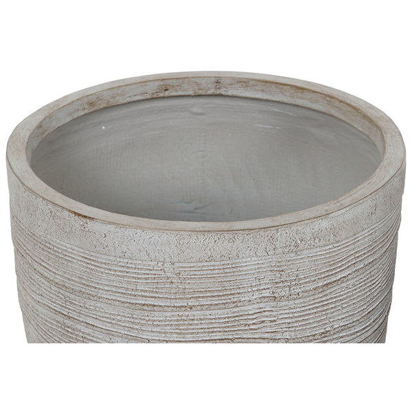 Set di vasi da fiori Home ESPRIT Beige Fibra di Vetro Magnesio 45 x 45 x 43 cm (3 Unità) - Augustea Shop