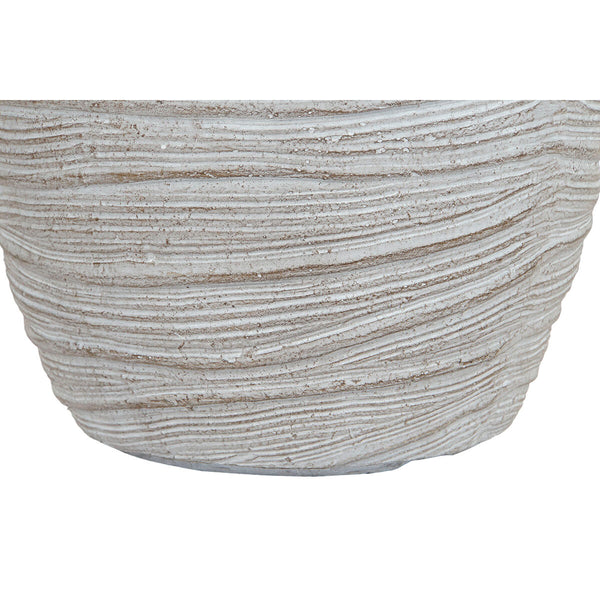 Set di vasi da fiori Home ESPRIT Beige Fibra di Vetro Magnesio 45 x 45 x 43 cm (3 Unità) - Augustea Shop