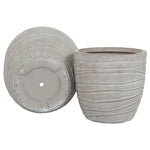 Set di vasi da fiori Home ESPRIT Beige Fibra di Vetro Magnesio 45 x 45 x 43 cm (3 Unità) - Augustea Shop